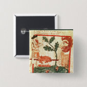 Arthur trifft die riesige Röstung ein Schwein auf Button (Vorne & Hinten)