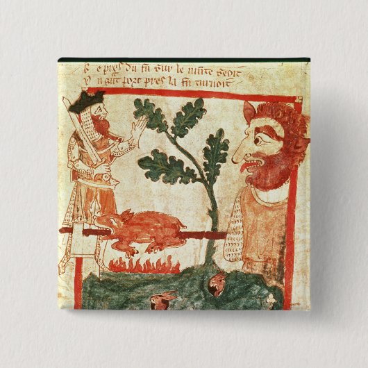 Arthur trifft die riesige Röstung ein Schwein auf Button (Vorderseite)