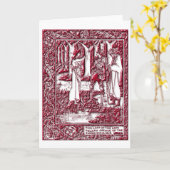 Arthur und die Dame der See-Gruß-Karte Karte (Gelbe Blume)