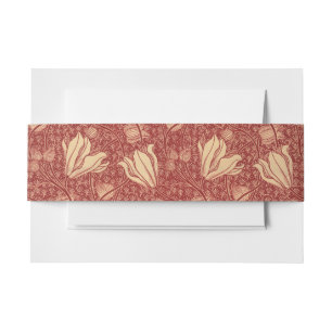 Arthur Wilcock The Lily Vintage Floral Rot Muster Einladungsbanderole