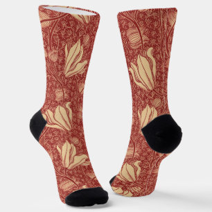 Arthur Wilcock The Lily Vintage Floral Rot Muster Socken