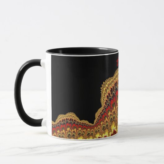 ARTHUR ~ Zany Pattern ~ Rot Gelb und Schwarz Tasse (Links)