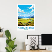 Arthurs Pass Ski Park Reise National Plakat (Heimbüro)