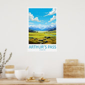 Arthurs Pass Ski Park Reise National Plakat (Küche)