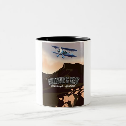 Arthur's Seat Edinburgh Schottland Zweifarbige Tasse (Mittel)