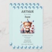 Arthurs zweiter Geburtstag Einladung (Vorne/Hinten)