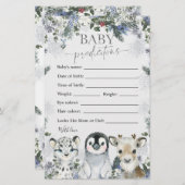 Artic Animal Winter Onederland Baby Vorhersagen (Vorne/Hinten)