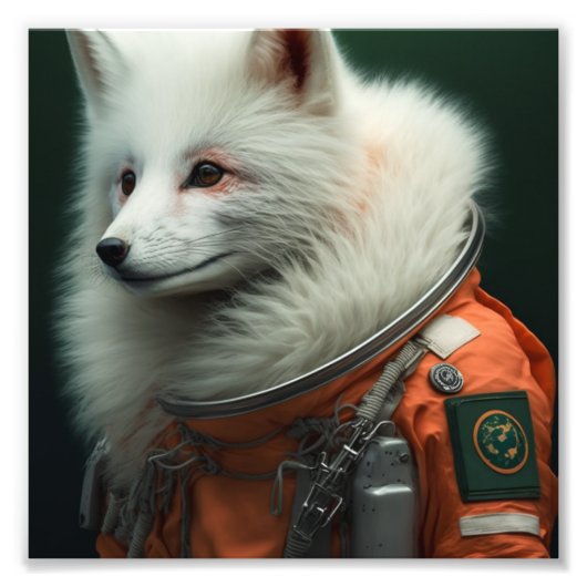 Artic Fox Astronaut Fotodruck (Vorne)