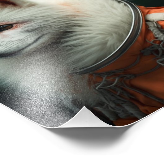 Artic Fox Astronaut Fotodruck (Ecke)
