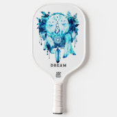 Artic Fox Dreamcatcher Ice Blue Floral Pickleball Schläger (Rückseite)