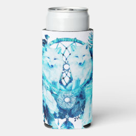 Artic Fox Dreamcatcher Ice Blue Floral Selters Dosenkühler