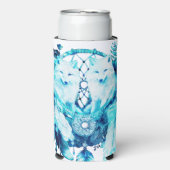 Artic Fox Dreamcatcher Ice Blue Floral Selters Dosenkühler (Seltzer Vorderseite)