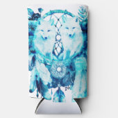Artic Fox Dreamcatcher Ice Blue Floral Selters Dosenkühler (Vorderseite)