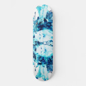Artic Fox Dreamcatcher Ice Blue Floral Skateboard (Vorderseite)