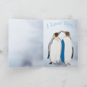 Artic King Penguin Valentines Feiertagskarte (Innenseite)