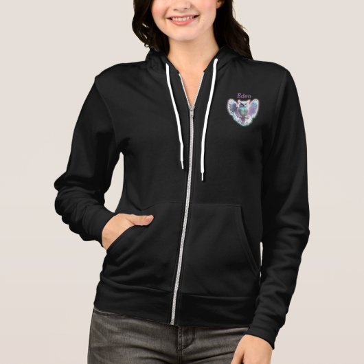 Artic Owl Fleece Blanket Hoodie (Vorderseite)