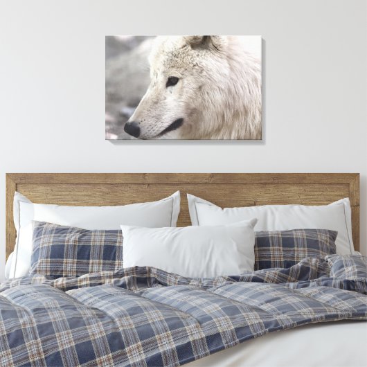 Artic Wolf Lovers Leinwanddruck (Insitu (Schlafzimmer))