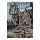 Artic Wolves~ Weihnachtskarte der Jahreszeit (Vorne)