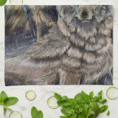 Artic Wolves Wintery Kitchtuch Geschirrtuch (Gefaltet)