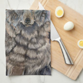 Artic Wolves Wintery Kitchtuch Geschirrtuch (Viertel Falte)