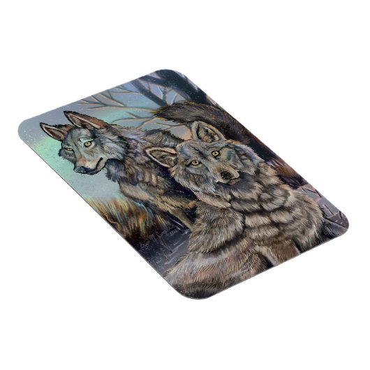 Artic Wolves Wintery Magnet (Rechte Seite)