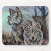 Artic Wolves Wintery Mouse Pad Mousepad (Vorne)