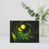 Artichoke Abstrakt Fraktal Artwork Postkarte (Stehend Vorderseite)