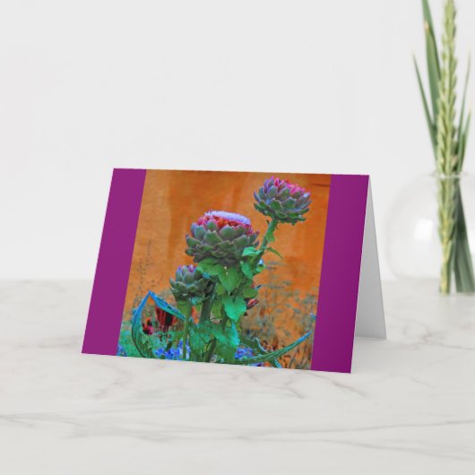 Artichoke Blume Card Karte (Vorderseite)