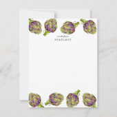 Artichoke Flat Note Card Mitteilungskarte (Vorderseite)