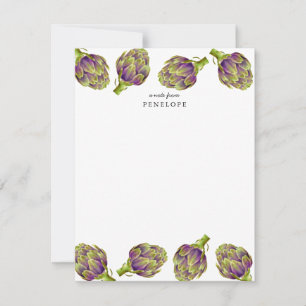 Artichoke Flat Note Card Mitteilungskarte