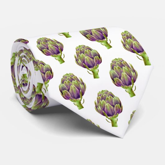 Artichoke Gemüsemuster Neck Tie Krawatte (Gerollt)