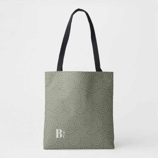 Artichoke Green ・ Random Circles Monogram Tasche (Vorderseite)
