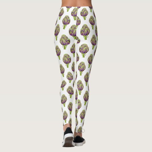 Artichoke Lila Pattern Leggings (Rückseite)