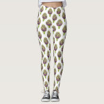 Artichoke Lila Pattern Leggings<br><div class="desc">Whimsikales Muster der Aquarellbilder von Artischocken, die zu einem Muster gemacht werden.</div>