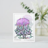 Artichoke Materia Medica Cards Kräuterstudie Pflan Postkarte (Stehend Vorderseite)