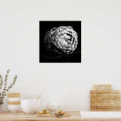 Artichoke Nahe Schwarz-Weiß-Fotografie Poster (Küche)
