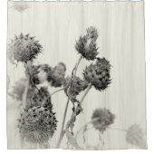 Artichoke-Pflanze, getrocknet, weich, monochrom Duschvorhang (Vorderseite)