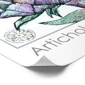 Artichoke Pflanze Purple Flowers Poster (Ecke)