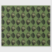 Artichoke Pflanzliche Pflanze Botanisches Muster Geschenkpapier (Flach)