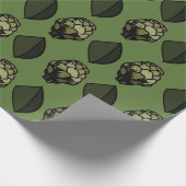 Artichoke Pflanzliche Pflanze Botanisches Muster Geschenkpapier (Ecke)