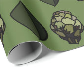 Artichoke Pflanzliche Pflanze Botanisches Muster Geschenkpapier (Rolleneckpunkt)
