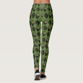 Artichoke Pflanzliche Pflanze Botanisches Muster Leggings (Rückseite)