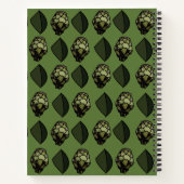 Artichoke Pflanzliche Pflanze Botanisches Muster Notizblock (Rückseite)