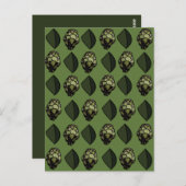 Artichoke Pflanzliche Pflanze Botanisches Muster Postkarte (Vorne/Hinten)