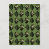 Artichoke Pflanzliche Pflanze Botanisches Muster Postkarte (Vorderseite)