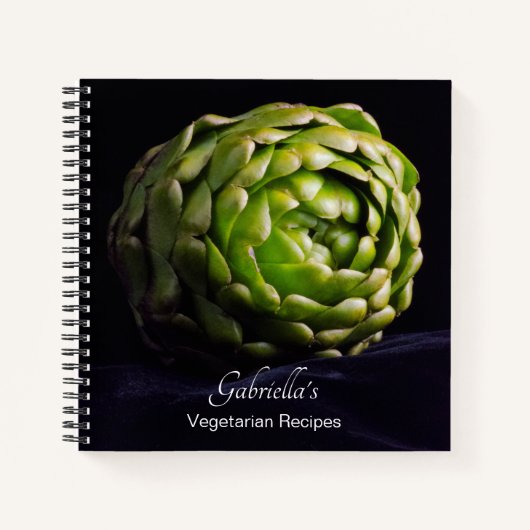 Artichoke Vegetarisches Rezept Notizblock (Vorderseite)