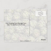 Artichokes Foto Postkarte (Rückseite)