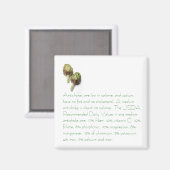 Artichokes mit Nährwertinformationen Magnet (Vorderseite/Rückseite)