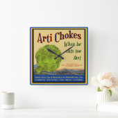 Artichokes Retro Kitchenuhr Quadratische Wanduhr (Zuhause)