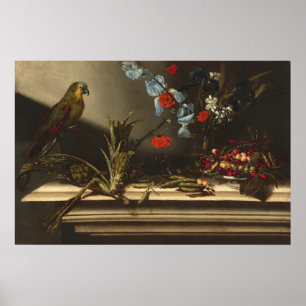 Artichokes und ein Papagei - Italienisches Kunstpo Poster